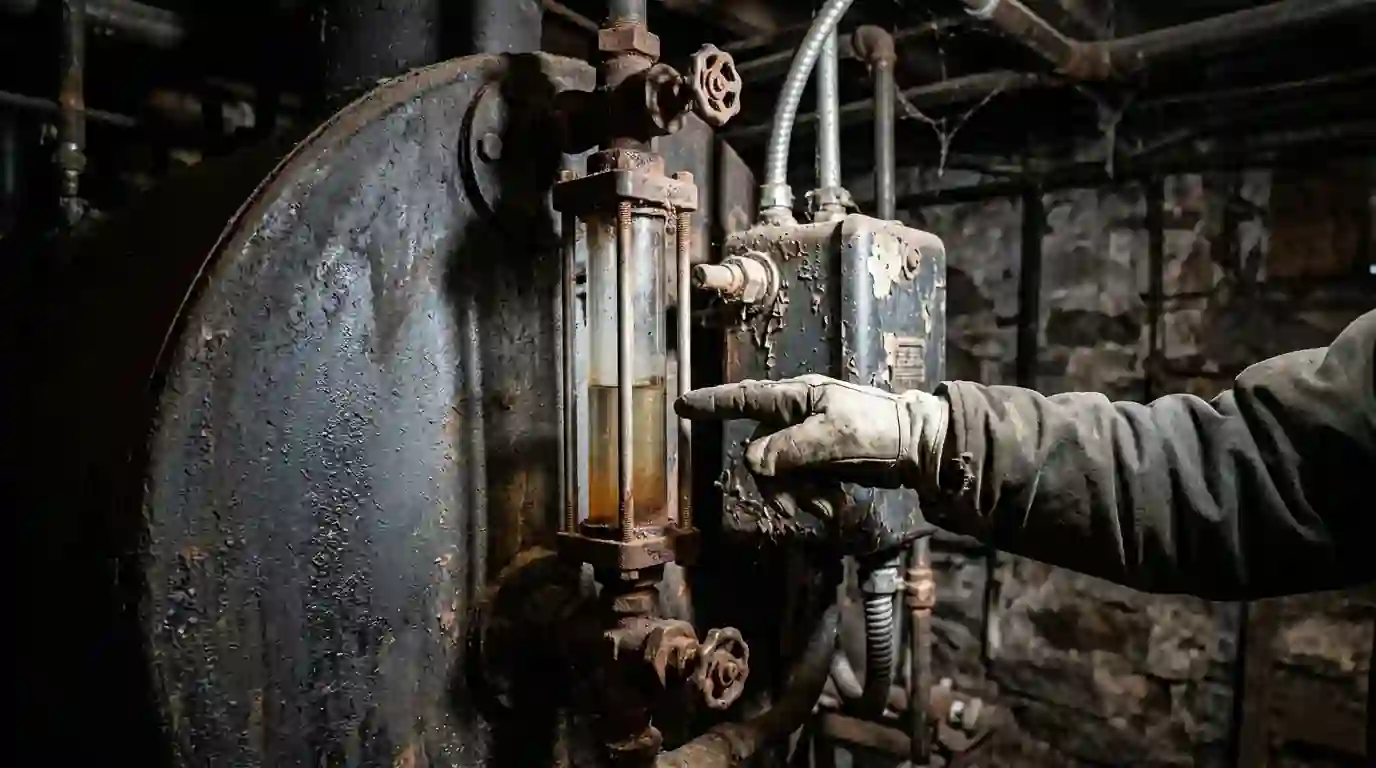 Checking a steam boiler sight glass