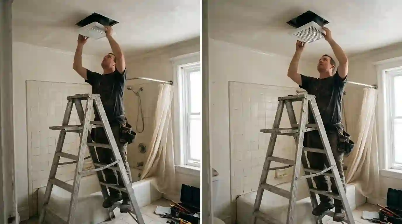 Installing a bathroom exhaust fan