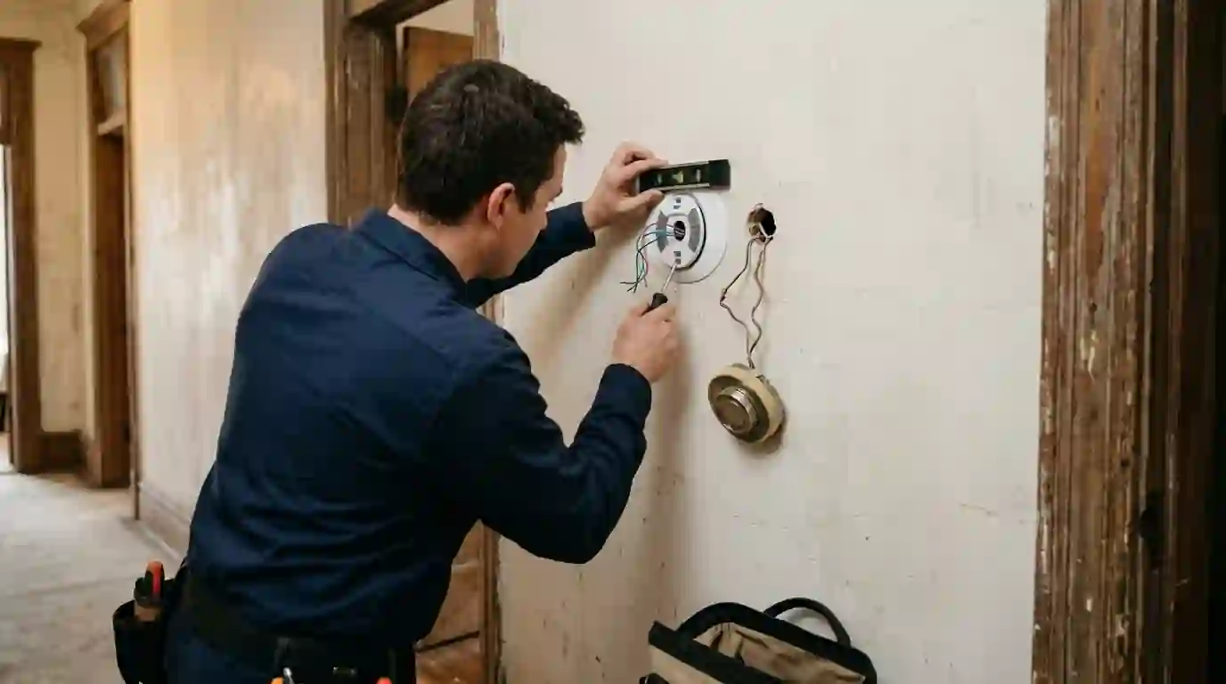 Installing a smart thermostat on a plaster wall