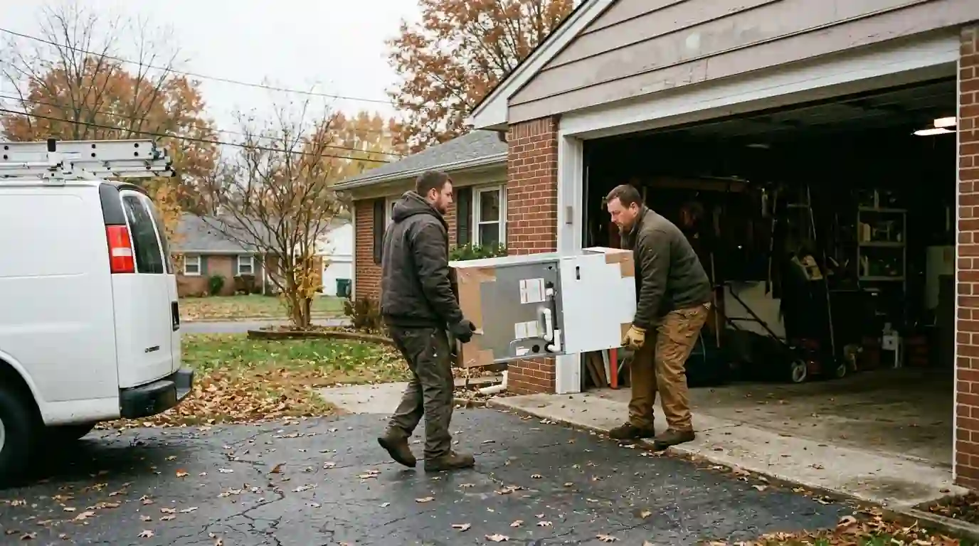 New furnace going into a Gloucester Township home